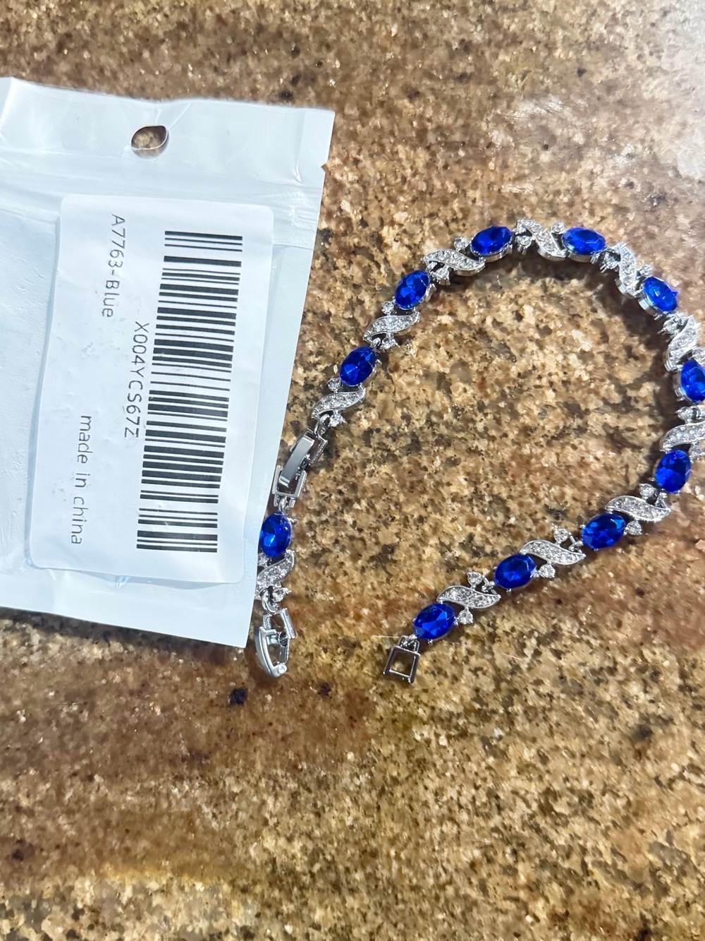 Blue Crystal Tennis Bracelet - Women Jewelry